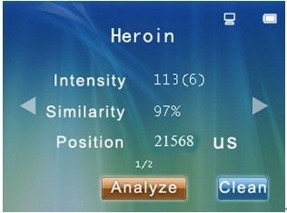Ζωηρόχρωμος ανιχνευτής φαρμάκων οθόνης LCD για την ηρωίνη, κοκαΐνη, ανίχνευση Morphia