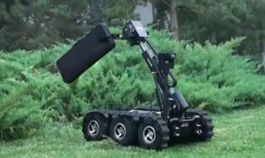 Κινητή συσκευή ρομπότ Eod κραμάτων αργιλίου βαθμού αεροσκαφών με τα τεντωμένα όπλα και το σύστημα ελέγχου