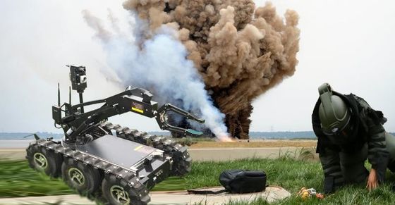 Ικανότητα φόρτωσης Dc24v 140kg 150m ασύρματο ρομπότ εξουδετέρωσης βόμβας